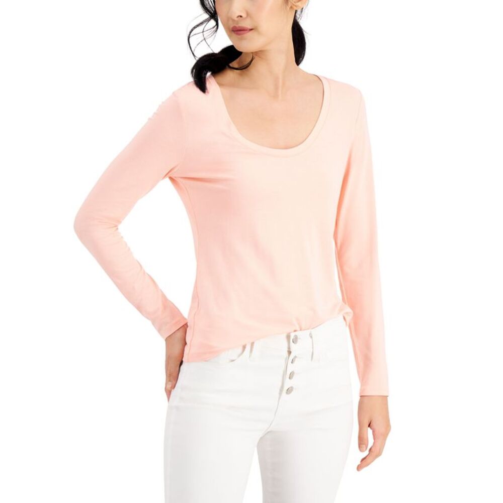 INC International Concepts International Concepts Womens Scoop Neck Top